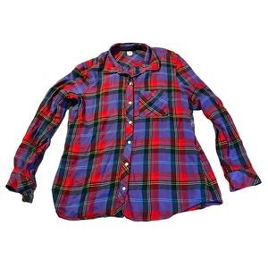 GAP Red and Blue Plaid Button Down Shirt